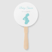 シックな男の子の赤ちゃんシャワー妊婦ベビーバンプ ハンドファン (正面)