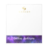 シックな癌星占いポストItノートパッド ノートパッド (正面)