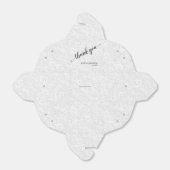 シックな白いフィリ結婚グリーの感謝お願いボックス フェイバーボックス (折り畳みなし)