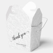 シックな白いフィリ結婚グリーの感謝お願いボックス フェイバーボックス (オープン)