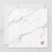 シックな白い大理石正方形のギフト証明書のロゴ (裏面)