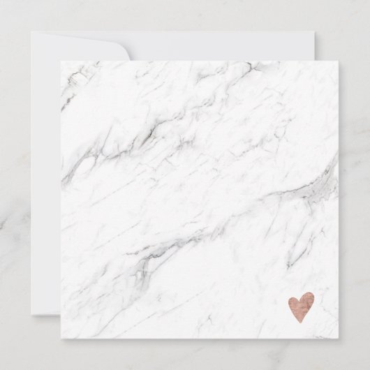 シックな白い大理石正方形のギフト証明書のロゴ (裏面)