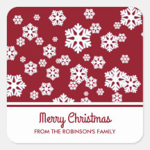 シックな白い雪片ダークレッドの北欧パターン