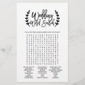 シックな白い黒の枝"彼は彼女が言った"ゲーム チラシ (裏面)