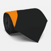 シックな白とオレンジのランダムモダンなシェイプ ネクタイ (ロール)