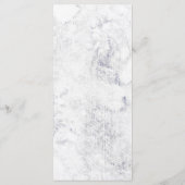 シックな白とグレーの大理石結婚のメニュー メニュー (裏面)