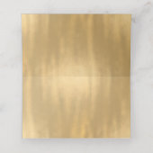 シックな白と金ゴールド結婚の折り畳み座席表 プレイスカード (内部開封)