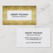 シックな白と金ゴールド |名刺 名刺 (正面/裏面)