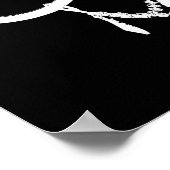 シックな白と黒のシャンデリア ポスター (角)