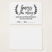 シックな白の黒の推測どのように多くのキスゲームカード (正面&裏面)