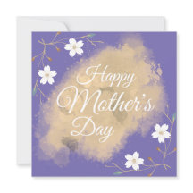 シックな白エレガントフローラ紫の母の日