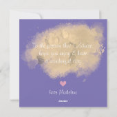 シックな白エレガントフローラ紫の母の日 シーズンカード (裏面)