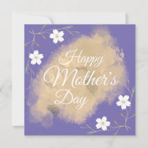 シックな白エレガントフローラ紫の母の日