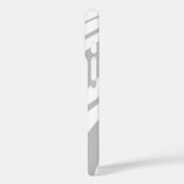 シックな白モダンとグレークールを作成する Case-Mate iPhoneケース (裏面 / 左)
