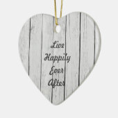 シックな白素朴木材 セラミックオーナメント (左)