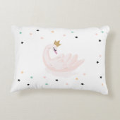 シックな白鳥と星、プリンセス    アクセントクッション (裏面)