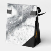 シックな白黒と金ゴールドマーブルビーフボックス フェイバーボックス (裏面サイド)