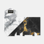 シックな白黒と金ゴールドマーブルビーフボックス フェイバーボックス (折り畳みなし)