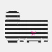 シックな白黒のストライプありがとう フェイバーボックス (折り畳みなし)