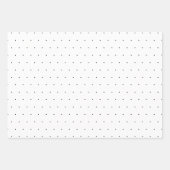 シックな白黒の小さな水玉模様パタエレガントーン ラッピングペーパーシート (正面)