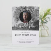 シックな白黒の木の写真悔やみや弔慰 サンキューカード (スタンド正面)