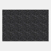 シックな白黒の猫ミニマルモダン主義ネコ ラッピングペーパーシート (正面2)