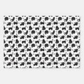シックな白黒の猫ミニマルモダン主義ネコ ラッピングペーパーシート (正面)