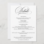 シックな白黒を一つの書道結婚にまとめ 招待状 (裏面)