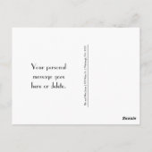 シックな白黒エッフェルタワーありがとう ポストカード (裏面)