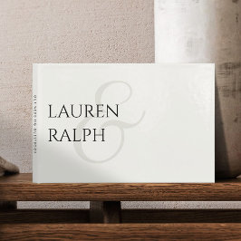 シックな白黒カップルのモノグラム ゲストブック