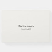 シックな白黒カップルのモノグラム ゲストブック (裏面)