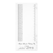 シックな白黒サービス棚カード ラックカード (裏面)