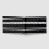 シックな白黒ストライプのパタモダンーン ゲストブック (全面)