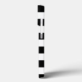 シックな白黒ストライプ名前をカスタムするモノグラム Case-Mate iPhoneケース (裏面 / 左)