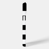 シックな白黒ストライプ金ゴールドモノグラム Case-Mate iPhoneケース (裏面 / 右)