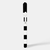 シックな白黒ストライプ金ゴールドモノグラム Case-Mate iPhoneケース (裏面 / 左)