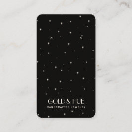 シックな白黒スパークルエレガントイヤリングディスプレイ 名刺