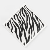 シックな白黒ゼブラプリントサファリ誕生日パーティー (コーナー)