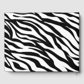 シックな白黒ゼブラプリントサファリ誕生日パーティー ゲストブック (裏面)