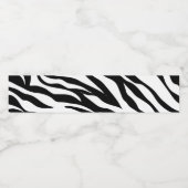 シックな白黒ゼブラプリントサファリ誕生日パーティー ペットボトルラベル (シングルラベル)