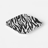 シックな白黒ゼブラプリントサファリ誕生日パーティー ペーパープレート (傾斜あり)