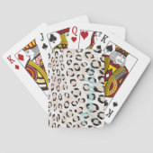 シックな白黒チータのプリントのモノグラム トランプ (裏面)