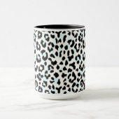 シックな白黒チータのプリント マグカップ (中央)