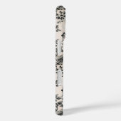 シックな白黒トイルレッドコケットボウモノグラム Case-Mate iPhoneケース (裏面 / 右)