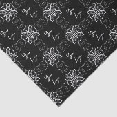 シックな白黒パターカスタムンのビジネスロゴ 薄葉紙 (詳細)