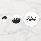 シックな白黒パーティー コンフェッティ (正面)