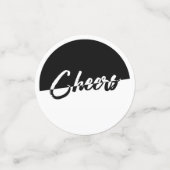 シックな白黒パーティー コンフェッティ (スモール正面)