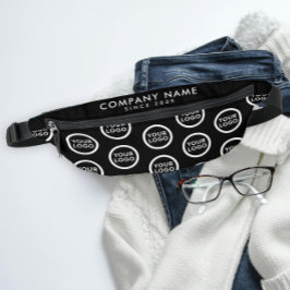 シックな白黒プロモーションブランドロゴパターン ファニーパック