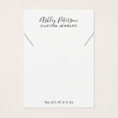 シックな白黒ロゴジュエリーネックレスディスプレイ (正面)