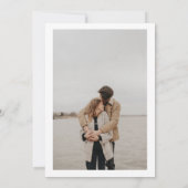 シックな白黒写真結婚書道 招待状 (裏面)